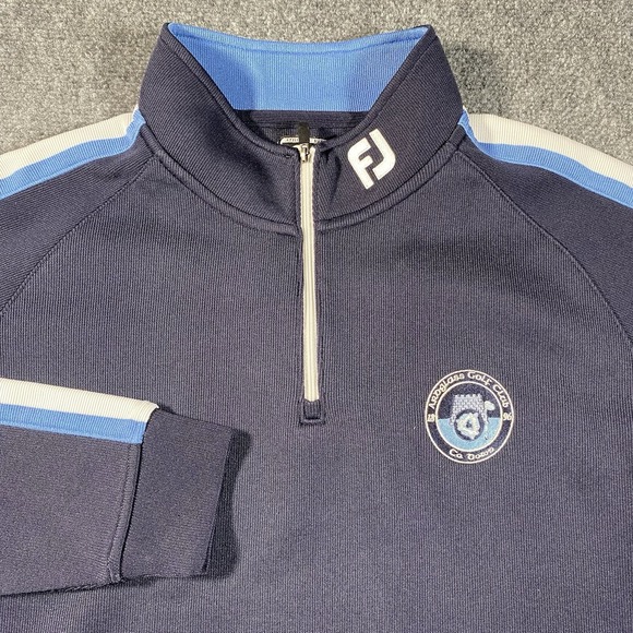 FootJoy FJ Athletic Fit Tour Logo 1/4 Zip Golf Pullover Sweater Mens Large - Picture 1 of 8